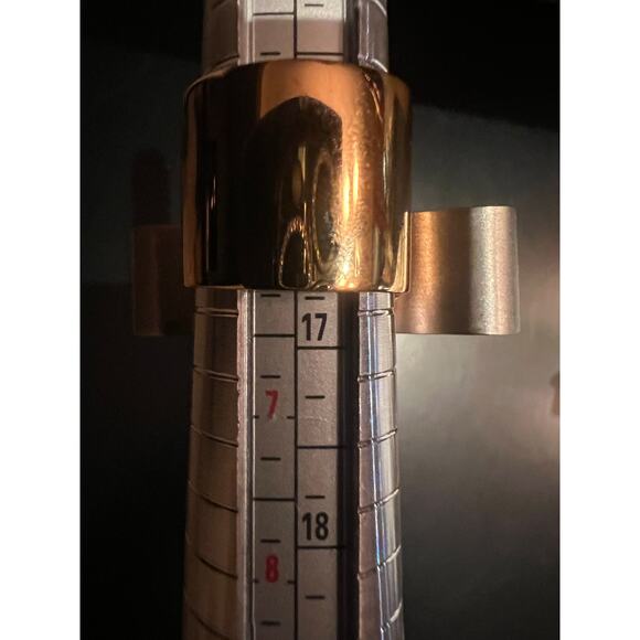 J.W. Anderson Sz 6.25 Metallic Silver Tone Bow on Gold Palladium Fashion Ring - Picture 9 of 9